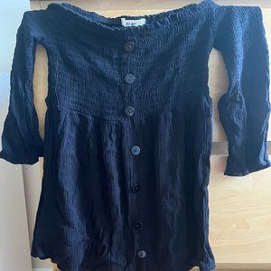 Mi Ami off the shoulder top, women's size small, black
